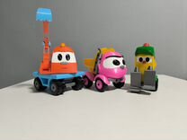 Три игрушки из мультфильма Лёва грузовичок