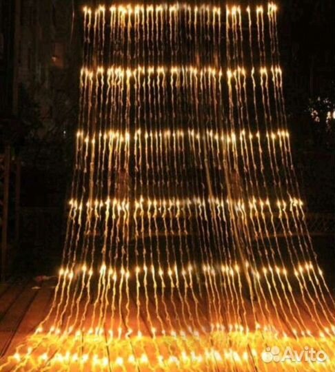 Гирлянда штора занавес