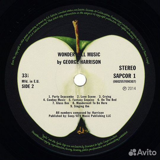 Виниловая пластинка Harrison, George, Wonderwall M