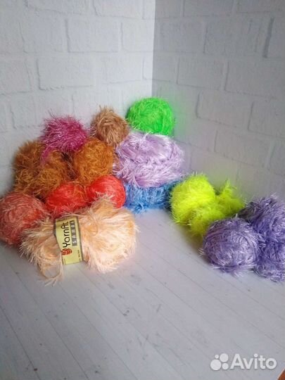 Остатки пряжи травка