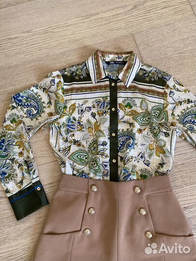 Шорты zara M и блузка zara Xs новая