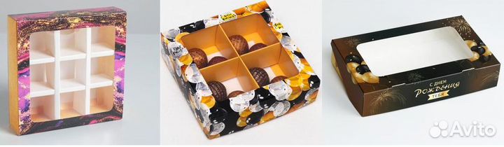 Коробки с окном, купольные и шляпные коробки