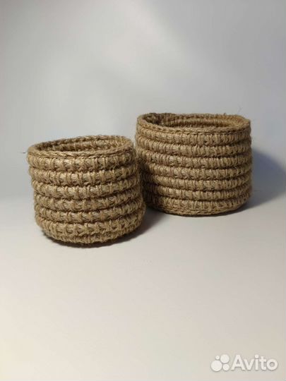 Корзина для хранения из джута