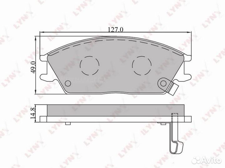 Lynxauto BD-3601 Колодки тормозные дисковые перед