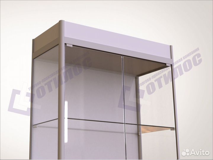 Витрина стеклянная в алюминиевом профиле (втл.001)