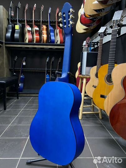 Синяя Классическая гитара 4/4 Новая
