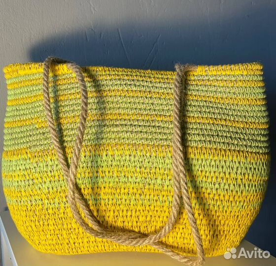 Сумка пляжная плетеная ручная работа