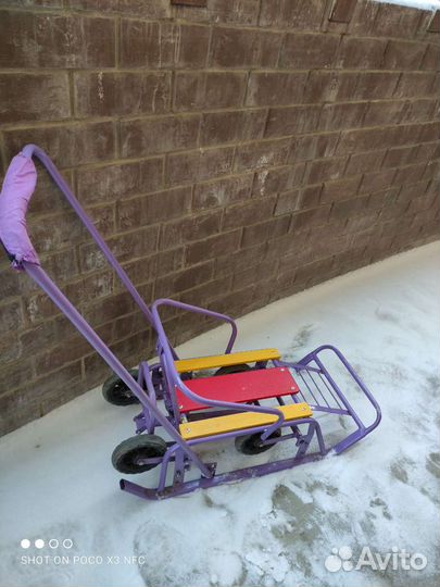 Санки детские на колесах