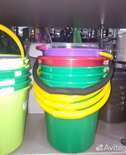 Ведра пластиковые, оцинкованные