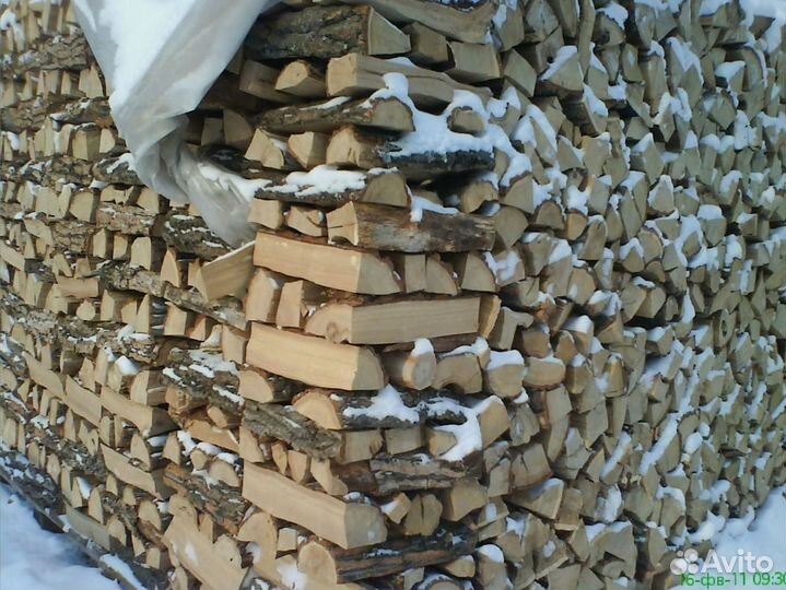 Дрова березовые сухие навалом