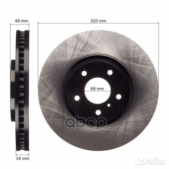 Диск тормозной infiniti EX/G37/M37/Q70/QX50 10