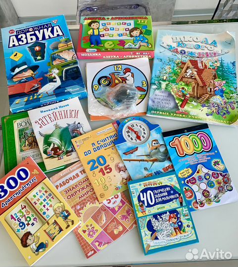 Развивающие книжки, игрушки, поделки (пакетом)