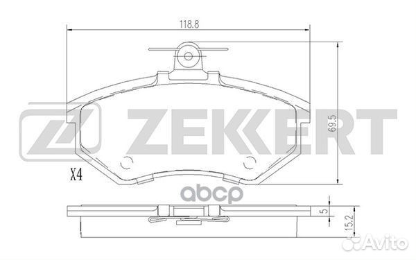 Колодки торм. диск. передн. Audi 80 III 82- 90