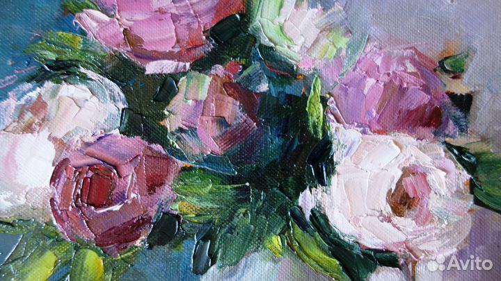 Картина маслом с цветами 