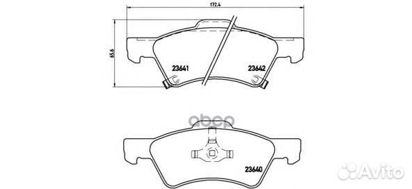 Колодки тормозные дисковые перед P11015 Brembo