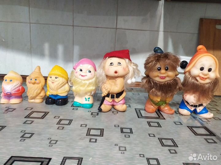 Игрушки СССР резиновые гномы