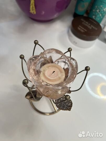 Подсвечник цветок и аромалампа бу