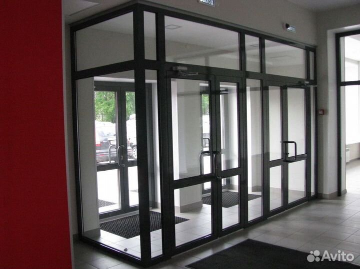 Алюминевые входные группы установка