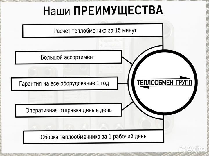 Пластинчатый разборный теплообменник 50 кВт