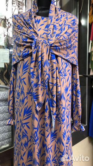 Платье трикотажное женское длинное