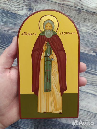 Сергий Радонежский рукописная икона