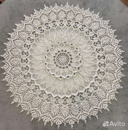 Вязанная Салфетка, мини скатерть крючком/интерьер