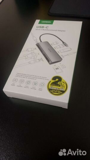 Ugreen 10 в 1. Новый USB hub type c