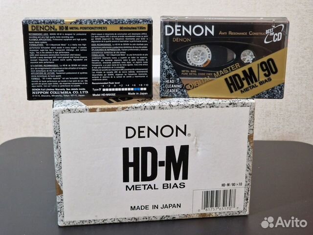 Аудиокассеты новые Denon HD-M 90