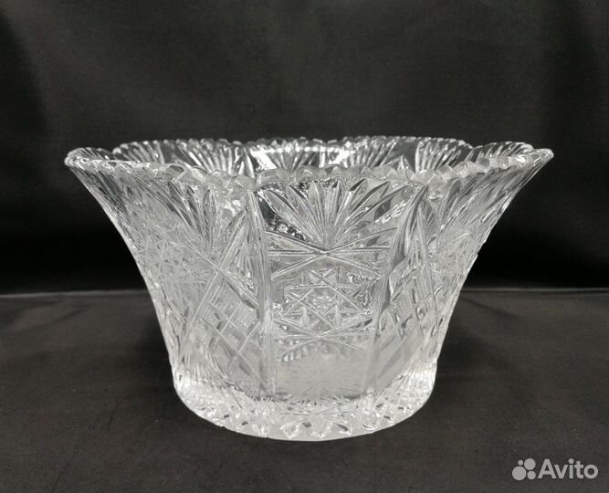 Ваза для фруктов конфетница 23*12 см Хрусталь