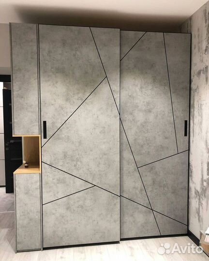 Шкаф купе бетон Чикаго