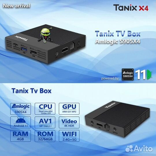 Tanix X4 4/32 Gb Amlogic S905X4 + настройка