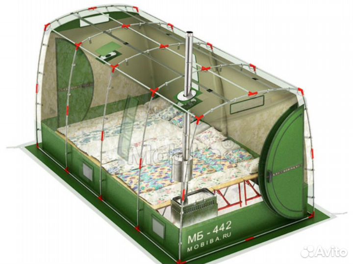 Отапливаемая зимняя палатка Мобиба «мб-442М3»