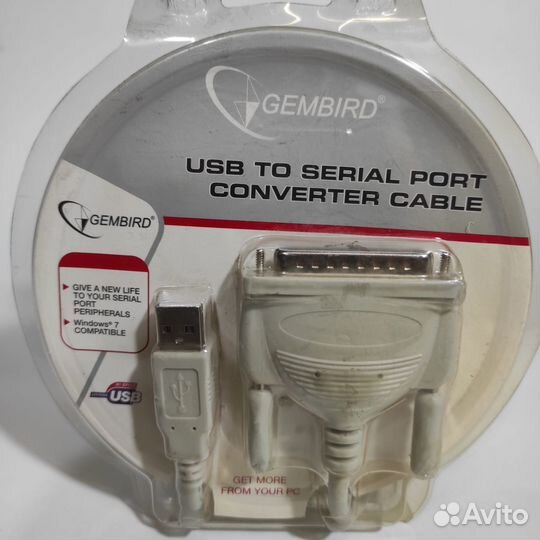 Шнур конвертер COM-USB Gembird UAB112DB 25M/AM