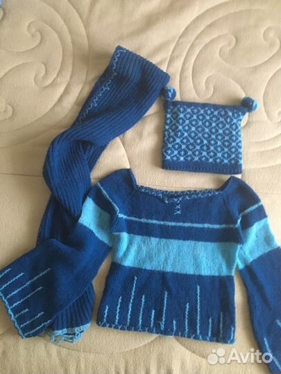 Шапка, шарф, джемпер зимние