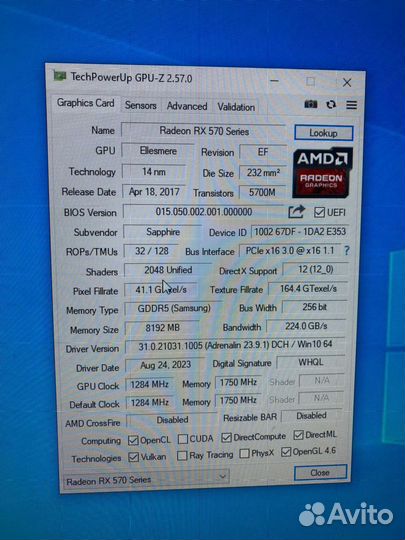 Amd radeon rx 570 8gb