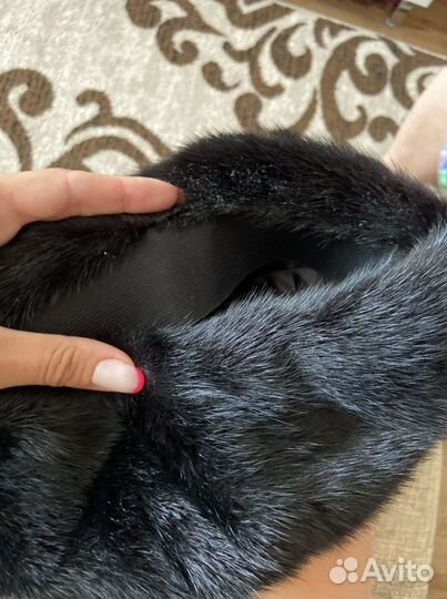 Норковая женская шапка,беретка