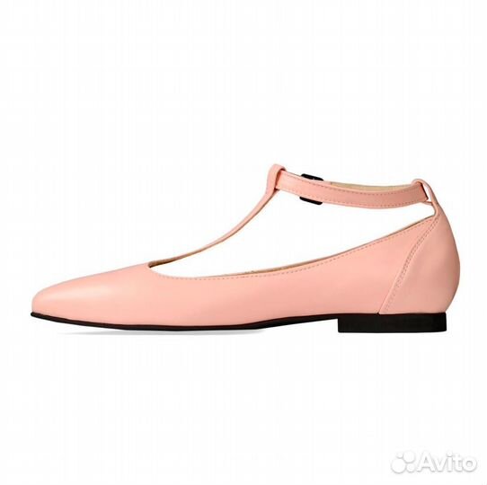 Туфли кожаные розового цвета 