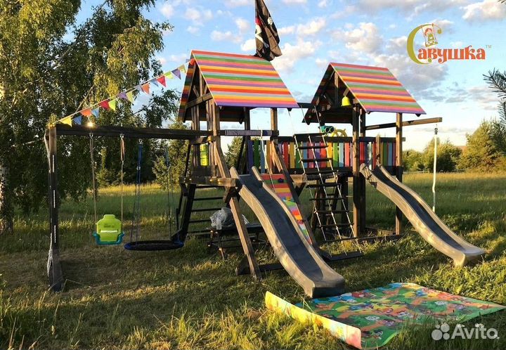 Игровой комплекс качели лодочка люкс