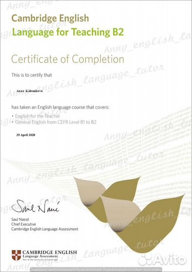 Преподаватель английского языка online