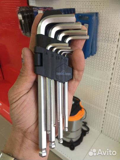 Набор шестигранников с шаром 9 пр. 2,0 - 5-10 мм