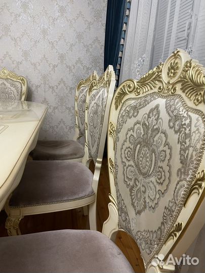 Стол со стульями бу