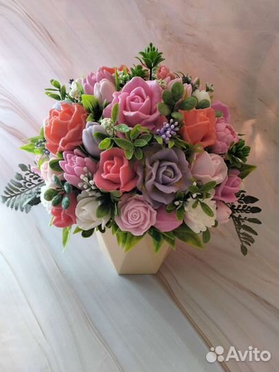 Букет цветов из мыла