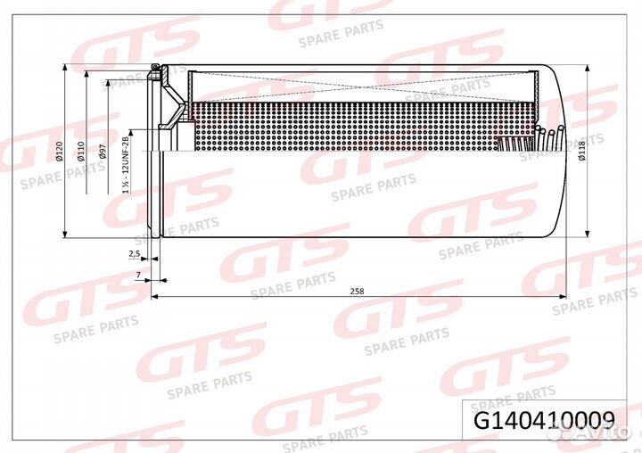 Фильтр масляный poclain