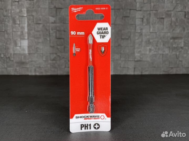 Бита Milwaukee Shockwave PH1 90 мм 4932430851