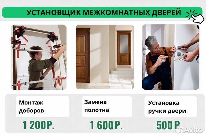 Установка межкомнатных дверей