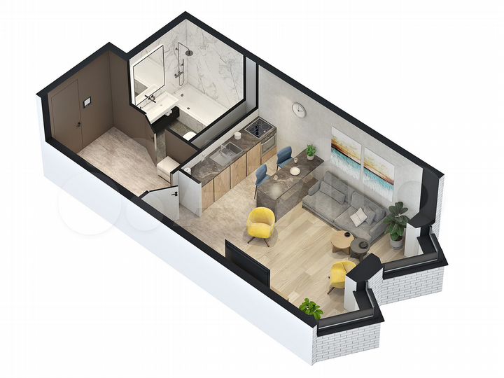 Квартира-студия, 32,6 м², 10/22 эт.