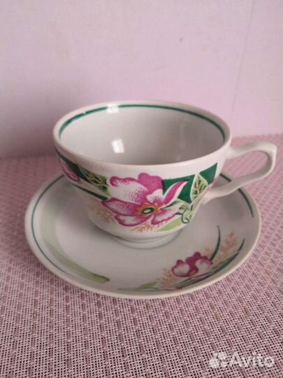 Чайная пара СССР Барановка цветы редкая