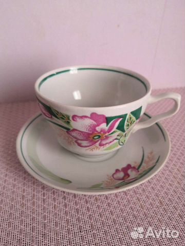 Чайная пара СССР Барановка цветы редкая