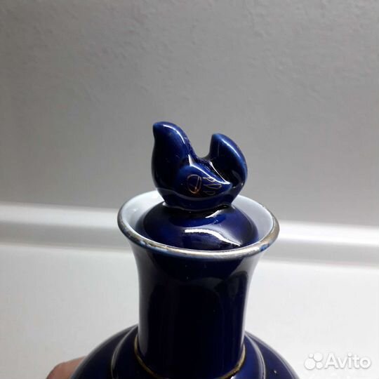 Штоф,графин кобальт охотник,ружье СССР