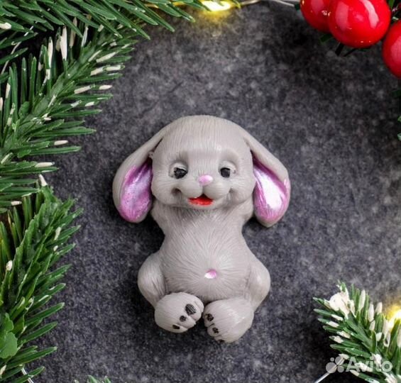 Мыло ручной работы «Зайчики». Символ 2023 года